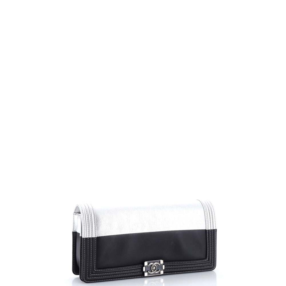Chanel Bicolor Boy Flap Clutch Calfskin #255386C29B - Picture 3 of 7